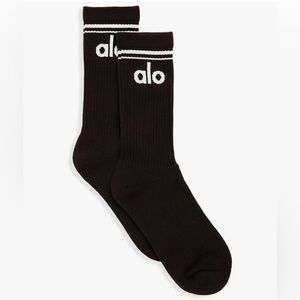 ALO Yoga Black and White Athletic Socks